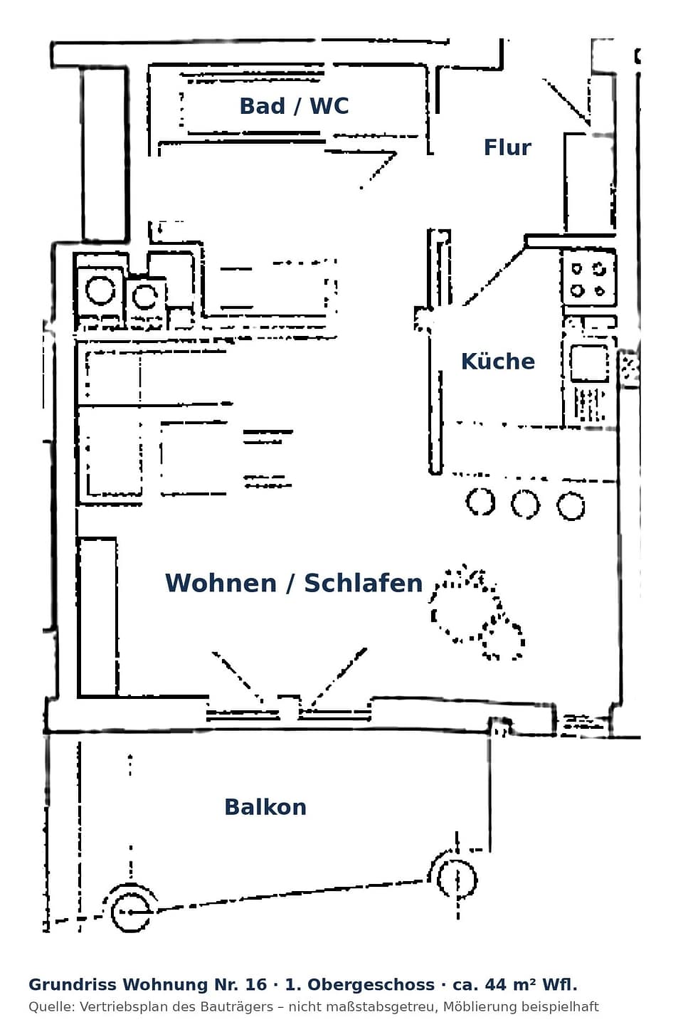 11_Grundriss_Wohnung_16 — Etagenwohnung, 44 m² in Straubing